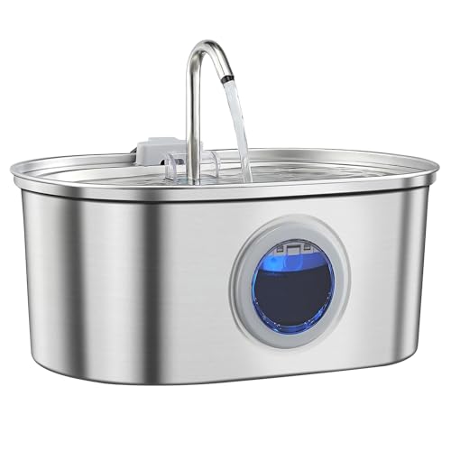 Zqxnt 3 2 L Haustier Trinkwasserbrunnen Katzen Wasserbrunnen Stille Filtertrinker Hunde Wasserspender Mit Sichtbarem Fenster Wasserspender Für Hunde Wasserspender Für Katzen von Zqxnt