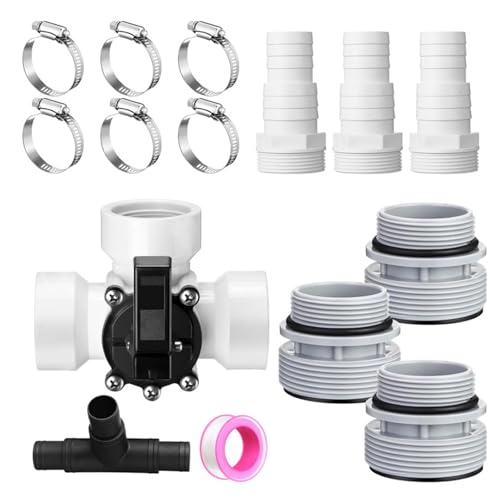3 Wege Poolventile Adapter Schlauchklemmen Versiegelungsringe Filterschlauchumwandlungen Ventile Schwimmbadschlauchadapter 3 Wege Poolventile Adapter Schlauchklemmen Versiegelungsringe Filterschlauchumwandlungen Ventile Schwimmbadschlauchadapter von Zqxnt