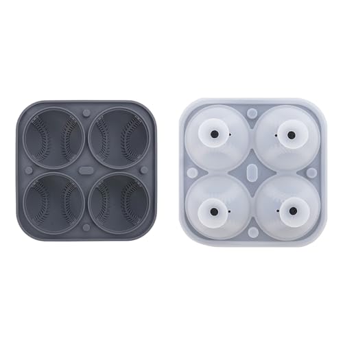 3d Baseballform ICE ICE CUPTE MOSSELSCHAFT SIFTLICON SILICON RUND ICE MAKER Getränk Accessoires Praktische Küchengadget Lebensmittel Silikonform Silikonform von Zqxnt