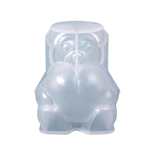 3d Liebe Bären Kerzenform Herzbärke Kerze Silikonform Handgefertigt Seife Schimmel Für Fondant Cake Candy Cupcake Dekoration von Zqxnt