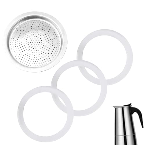 4pcs Bequeme Espresso Töpfe Ersatzset Bequeme Espresso Kaffeemaschine Dichtungen Ringe Ersatzset Mit Fliter Kaffee Brauenwerkzeug von Zqxnt