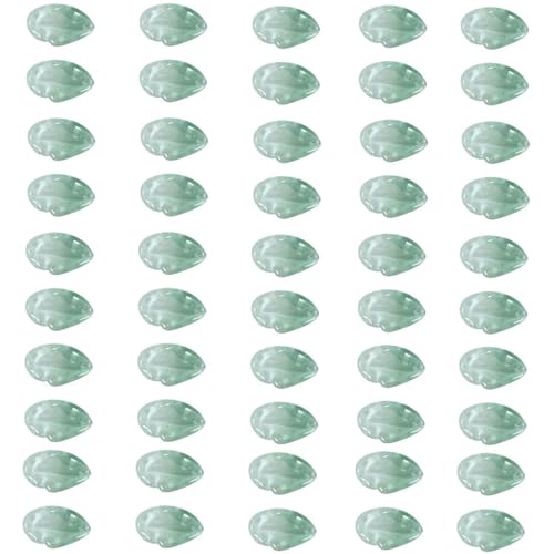 Zqxnt 50 PCs Glasblätter Einfach Zu Verwendende Stufe Perlen 12x20mm Handwerk Vorräte Für Schmuckherstellung Und Kunstprojekte Perlen Gradienten Blütenblätter Für Haarpinschmuck Kunstprojekt von Zqxnt