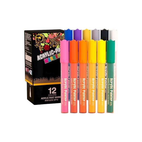 Acrylfarbenstift Wasserfestes Acrylmarker Zum Malen Auf Papier Keramik Stoff Holz Canvas Glas Und Scrapbooking Farbmarkierungen Stifte Set Set Acrylfarbenstift Wasserfestes Acrylmarker Zum Malen Auf Papier Keramik Stoff Holz Canvas Glas Und Scrapbooking Farbmarkierungen Stifte Set Set von Zqxnt