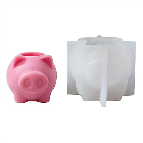 Big Nase Schwein Kerzenhalter Harzformen Tablett Silikonformen Für Harz Epoxidgussform Für Candlestick Jewelry Candlestick Silikonform von Zqxnt