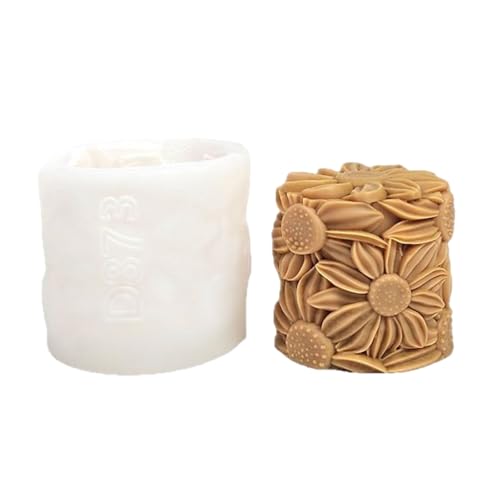 Blumen Kerzenform Zylindrisch Silikonform Orament Formen Gussformen Seife Schimmelpilze Bastelmittel Für Kerzenherstellung Silikonform Blumen Kerzenform Gussformen Seife Schimmelpilze von Zqxnt