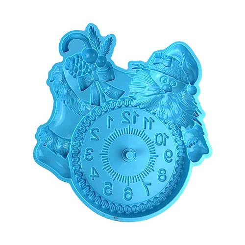 Clock Formen Weihnachten Weihnachtsmauer Dekoration Form Flexible Kunsthandwerk Silikonform Für Uhr Verzierung Nicht Stick Weihnachtsuhr Schimmel Langlebige Easy Rettungs von Zqxnt