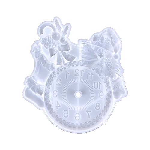 Clock Formen Weihnachten Weihnachtsmauer Dekoration Form Flexible Kunsthandwerk Silikonform Für Uhr Verzierung Nicht Stick Weihnachtsuhr Schimmel Langlebige Easy Rettungs von Zqxnt