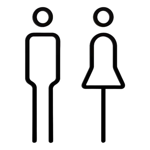 Elegantes Schwarzes Gold Badezimmerschild Resistenter Metalltoilettenplatte Einfaches Installieren Von Hoher Kontrast Für Dekorefeste Toilettenentürteller von Zqxnt