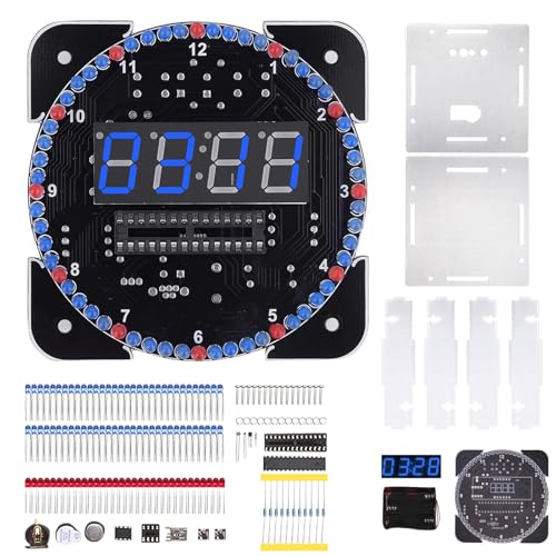 Elektronisches Lötprojektsatz 4 Ziffer LED Uhr Mit Offline Animationen Alarm & Stromspeicher Für Erwachsene Teenager Kunststoffgehäuseuhr Elektronisches Lötprojektsatz 4 Ziffer LED Uhr Mit Offline Animationen Alarm & Stromspeicher Für Erwachsene Teenager Kunststoffgehäuseuhr von Zqxnt