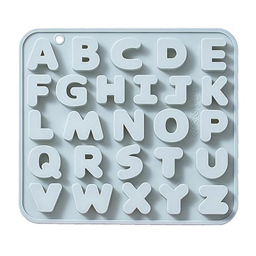 Englische Buchstabenform Silikonharz Schimmel Fondant Schimmel Kuchen Lieferungen Gebäckbackdekorationswerkzeuge Handgefertigte Seife Form von Zqxnt