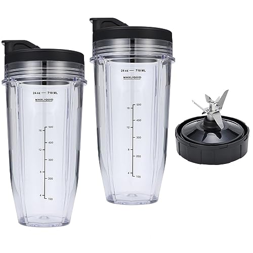 Ersatz 7 Flossen Männliche Klinge Und 24oz Mixer Für BL480 Auto Mixer [4 Zoll Männliche 7 Flossenklinge] von Zqxnt