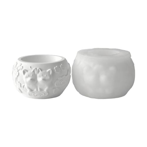 Flexible Silikonhandwerksform Tierform Geprägte Oberflächen Geeignet Für Harzguss Pflanzgefäß Dekorative Gegenstände Harz Blumenpot Silikonform von Zqxnt
