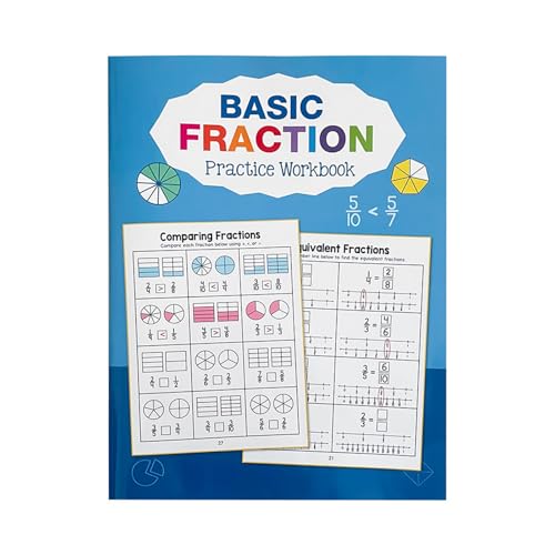 Fraction Math Workbook Für Kinder-32 Seiten Bildungsfärbung Und Problemlösungsaktivitäten Reisefreundliches Lernen Bildungsfärbung Notizbuch von Zqxnt