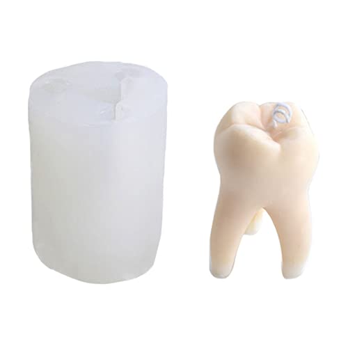 Große Zähnekerzen Silikonform Für Handgefertigte Desktop Dekoration Gips Epoxidharz Aromatherapie Kerze Silikonform von Zqxnt