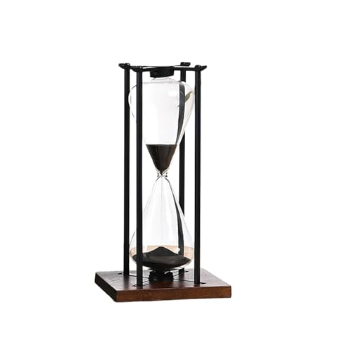 Großer Schwarz/Weiß Eisen Handwerks Sandglas Timer 30/60 Minuten Modern von Zqxnt