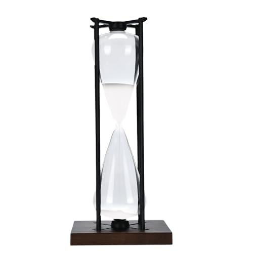Großer Schwarz/Weiß Eisen Handwerks Sandglas Timer 30/60 Minuten Modern von Zqxnt