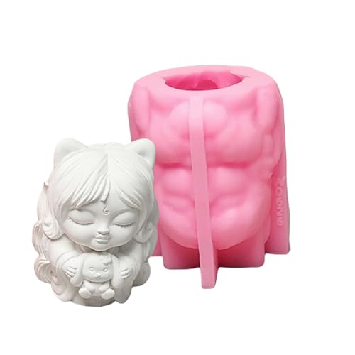 Handgefertigte Desktop Dekoration Silikonform Neun Schwanzfüchse Mädchen Figurisch Geformtes Oramentform Schmuck Erstellen Detaillierte Silikonhandwerksform von Zqxnt