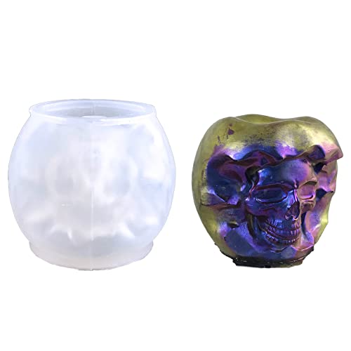 Kerze Silikonform Für Kerzenherstellung Aromatherapie Kerzenharz Schimmel Schädel Apfel Epoxidharz Gussform Für Vase Aromatherapie Kerzenform von Zqxnt