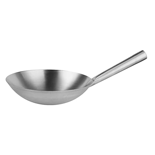 Küchenkochtopf Edelstahl Pfanne Kocher Wok Restaurant Chef Fritting Wok Pan Edelstahlmaterial von Zqxnt