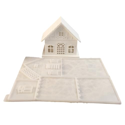 Künstlerische Hausschöpfung Silikonform Flexibler Silikon Zaun Haus Charme Form Für Haus Und Gartenkunst Kreation Robustes Handwerkswerkzeug von Zqxnt