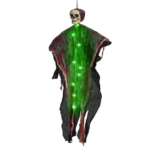 Zqxnt LED Skelett Hanging Ornament Glühen Halloween Dekoration Für Garten Yard Türstürstüren Spukausstellung Leuchtet Freien Halloween Display Zqxnt LED Skelett Hanging Ornament Glühen Halloween Dekoration Für Garten Yard Türstürstüren Spukausstellung Leuchtet Freien Halloween Display von Zqxnt