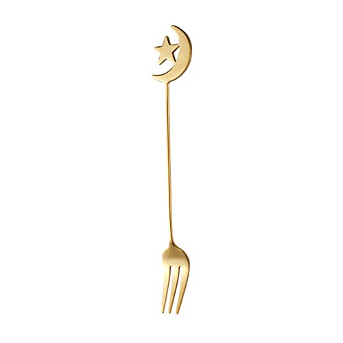 Langgriff Kaffee Rühre Löffel Dessert Salatgabel Süßigkeitenlöffel Edelstahl Tischgeschirr Küchenzubehör Edelstahl Salat Gabeln Gold von Zqxnt