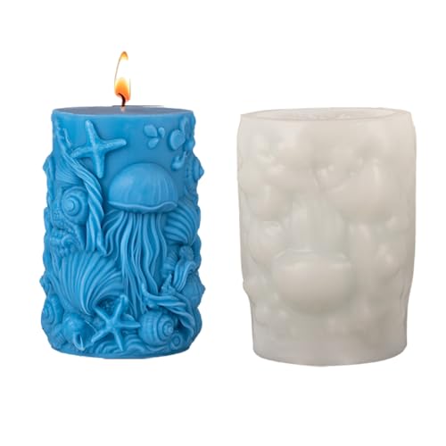 Meereskreatur Muster Silikonform Zylinder Kerzenformen Für Harz Basteln Handgefertigte Kerzenseife Schokolade Machen Formen Für Seifenherstellung Meereskreatur Muster Silikonform Zylinder Kerzenformen Für Harz Basteln Handgefertigte Kerzenseife Schokolade Machen Formen Für Seifenherstellung von Zqxnt