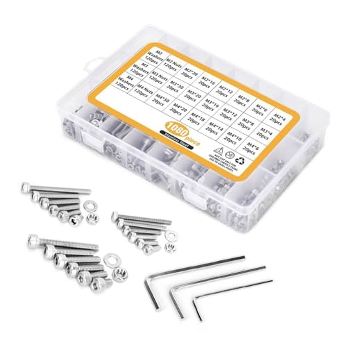 Multifunktion 1080pcs Stahl Sechseckige Antriebsknopfkopf Schraubenscheiben Waschmaschine Sechseckhöhe Kopfdeckel Schrauben Und Nuss Set Schraubensortiment Set Multifunktion 1080pcs Stahl Sechseckige Antriebsknopfkopf Schraubenscheiben Waschmaschine Sechseckhöhe Kopfdeckel Schrauben Und Nuss Set Schraubensortiment Set von Zqxnt
