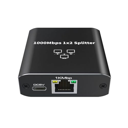 Networking Splitter Gigabit Ethernet Splitter Unterstützt 1000 Mbit/S Für Nahtlose Konnektivität Doppel RJ45 Ausgangsadapter von Zqxnt