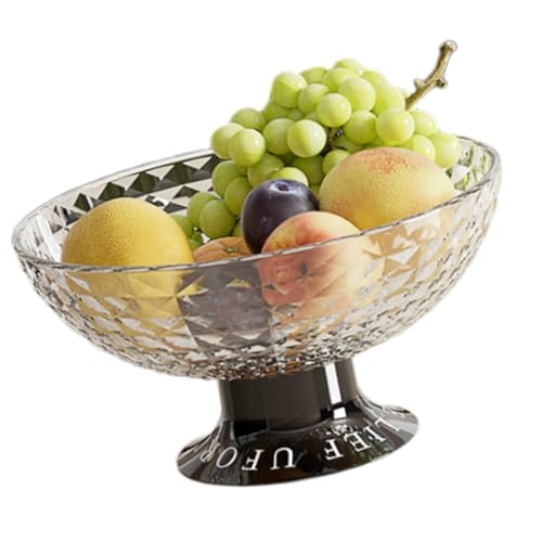 Obstschalen Schmuck Teller Teller Tees Tablett Elegante Süßwarenplatte Rund Obstplatte Dessert Aufbewahrungsschale Home Dekoration Snacks Tablett Organisatoren Für Party von Zqxnt