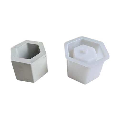 Sechseckende Form Blumentöpfe Silikonform Bastel Sukkulenten Pflanzgefäße Mit Loch Beton Pflanzerharzen Formen Quadratische Blumentöpfe Silikonform von Zqxnt