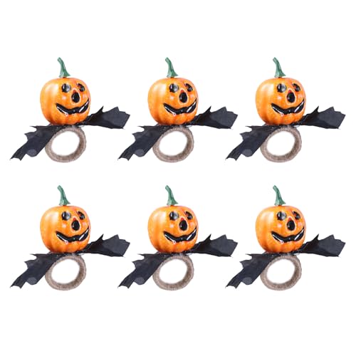 Set Von 6 Blattgeweberingen Halloween Gewebehalter Plastik Servietti Ringe Perfekt Für Partyversammlungen Und Feierlichkeitsringe Set Von 6 Blattgeweberingen Halloween Gewebehalter Plastik Servietti Ringe Perfekt Für Partyversammlungen Und Feierlichkeitsringe von Zqxnt