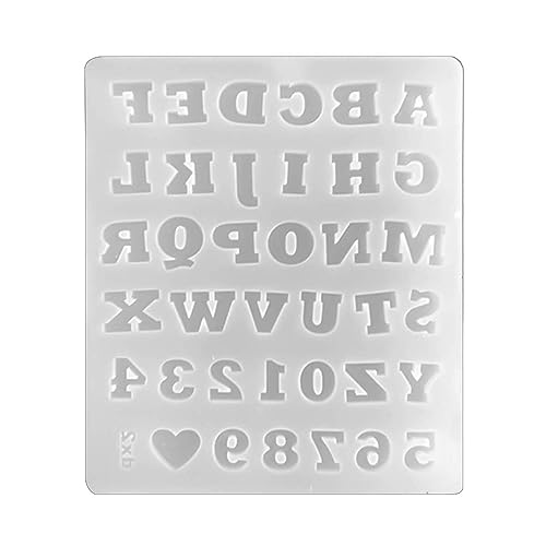 Silikonform 26 Buchstaben Epoxidharzformen 0-9 Digitale Alphabete Buchstaben Gusswerkzeug Schmuck Machen von Zqxnt