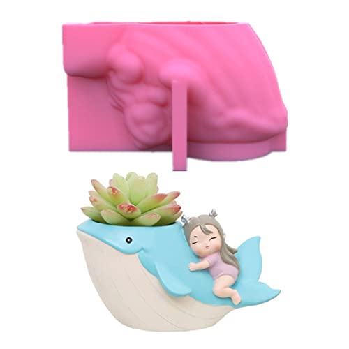 Silikonform Netter Wale Blumenkapsel Form Handgemachtes Handwerk Epoxidharz Vase Machen Sie Schimmel Für Handgefertigt von Zqxnt