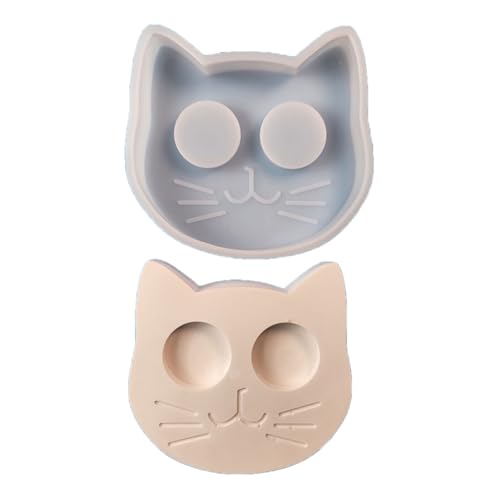 Silikonformen Katzen Augen Kerzenschiffe Formen Katzen Kerzenhalter Formen Formen Gussschimmel Für Tisch Urlaubsdekoration Kerzenlesticks Silikonform Katzen Augen Kerzenhalter Harze Formen von Zqxnt
