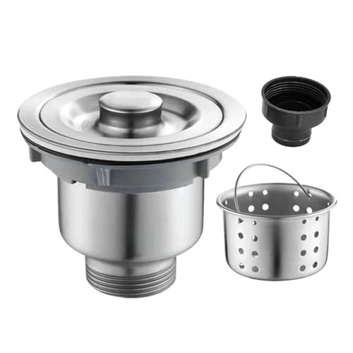 Spülenabflussfilter Schneller Abflussspüle Stopper Korb Sieb Ersatz Für Badezimmer Küche Doppelschicht Filter Drainer Für Küchen Bad Stopper Sieb Mesh Müll Entsorgungshaarfänger Stecker von Zqxnt
