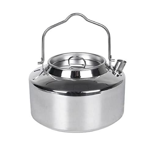 Tragbares Outdoor Camping Ketten 1200 Compact Lightweight Coffee Pot Wander Trekking Wasserflasche Edelstahl von Zqxnt