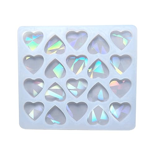 Trendy Holographische Herzförmige Silikonform Für Ohrringe Liebe Herzohrverhinderung Zaubere Epoxidharz Formen Party Und Festivalohrverhinderung von Zqxnt