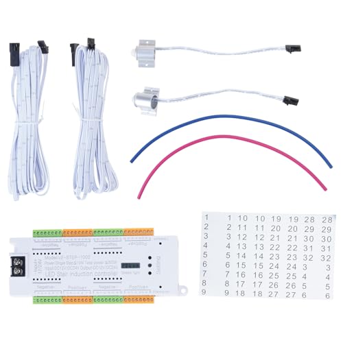 Treppenbeleuchtung LED Bewegungssensoren Treppenleuchte Controller Kits 32 Kanäle Sensoren Für Treppenstraße Einfach Zu Verwendende Leiter Stufen Controller von Zqxnt