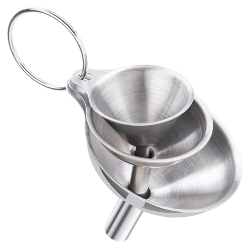 Trichter Zum Füllen Von Flaschen 3PCS Edelstahl Küchentrichter Set Mit Langen Metall Trichter Zum Übergang von Zqxnt