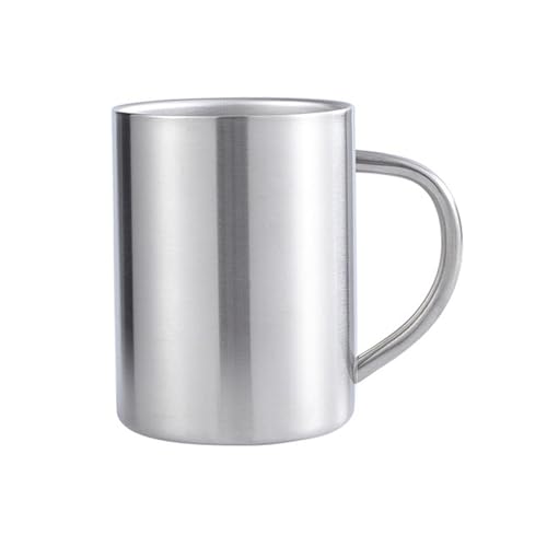 Trinkbecher Reisebecher Outdoor Kaffeetassen 304 Stahlmaterial Kleine Tassen Perfektes Geschenk Für Kaffee Enthusiasten Leichte Doppelschichtbecher von Zqxnt