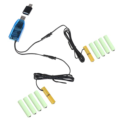 Typ C USB 5V Bis 1V-24 V Einstellbare Spannung LR03 Batterie Eliminatoren Ersetzen Sie 1-8pcs 1 2 V Oder 1 5 V Batterien Batteriehalter Für Die Taschenlampe von Zqxnt