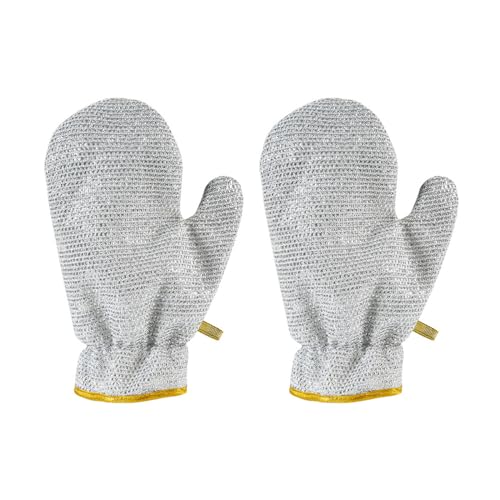Zqxnt 1pair Mehrzweck Doppelseitiges Drahtschalenhandschuhe Zum Spülen Von Obst Waschen Möbelreinigung von Zqxnt