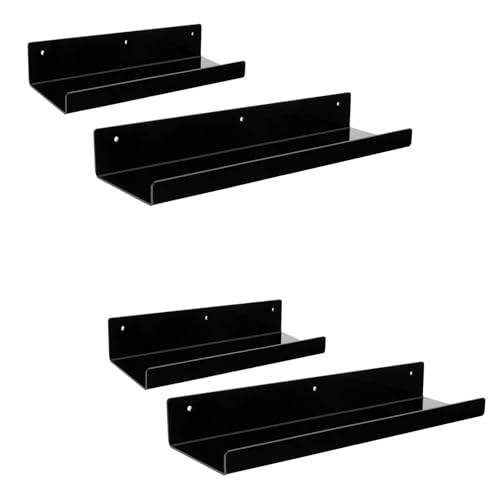 Zqxnt 4pcs Hanging Display Regale Für Bücher Und Aufzeichnungen Easy Installation Photo Presentation Rack Mehrzweck Schwimmendes Easy Installation Regale von Zqxnt