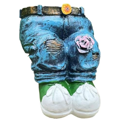 Zqxnt Einzigartige Dekorative Hosen Harz Pflanzer Behälter Stall Struktur Entwässerungslöcher Geeignet Für Pflanzliche Innengarten Freien Garten Niedliche Hosen Pflanzen Töpfe von Zqxnt