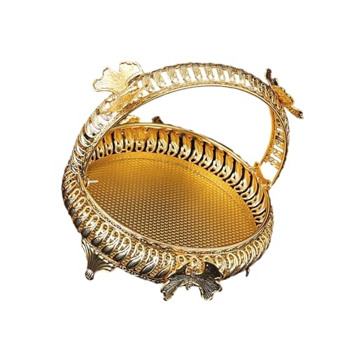 Zqxnt Elegante Metallfrüchte Schüssel 5L Aufbewahrungsraum Haltbarkeit Europäischer Typ Servierschale Perfekt Für Familienversammlungen Partys Obstschale von Zqxnt