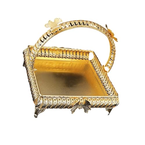 Zqxnt Elegante Metallfrüchte Schüssel 5L Aufbewahrungsraum Haltbarkeit Europäischer Typ Servierschale Perfekt Für Familienversammlungen Partys Obstschale von Zqxnt