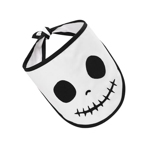 Zqxnt Haustierkostüm Bandana Schädelmuster Halloween Dekoration Weich Verstellbare Polyester Bib Kerchief Für Hundekatzen Partys Halloween Hundebandana von Zqxnt