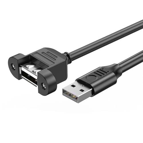 Zqxnt Hochgeschwindigkeits USB 2.0 Männlich Weibliches Stromkabel Mit Fester Schraubengestaltung Stützladung Und Synchronisierung Für Verschiedene Geräte Flexibles PVE von Zqxnt