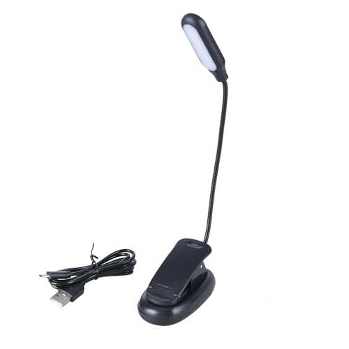 Zqxnt LED Schreibtischlampe Mit USB Adapter 3 Farbmodi 3 Helligkeit Eye Caring Clip Auf Klemme Licht Flexible Schwanenhalsbuch Light von Zqxnt